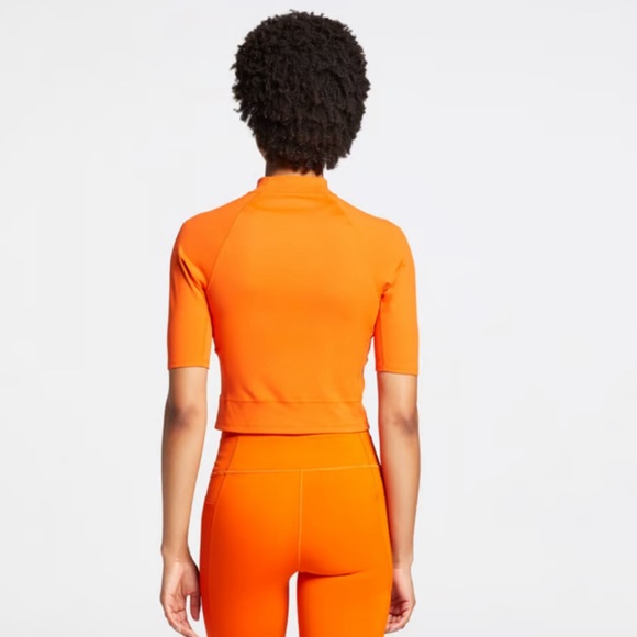 CALIA Women's Mock Neck Cropped Tee Extra Small Orange - Picture 8 of 12
